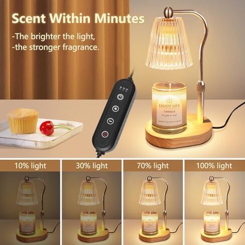 Mothers Day Gifts,Candle Warmer Lamp with Timer Dimmer Adjustable Height,Vintage Home Decor for Scented Jar in Saudi Arabia