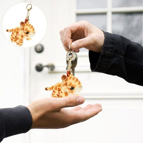 الزرافة أفخم المفاتيح أفخم الحيوان كيرينغ محشوة الحيوان قلادة لطيف المفاتيح حقيبة أنيقة Charms لمحفظة مفتاح السيارة in Saudi Arabia