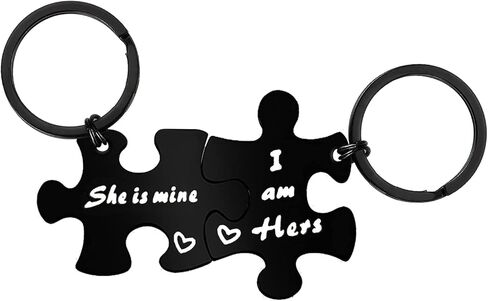 Baipilu Funny Lesbian Gifts Puzzle Piece Keychains Set Gay Pride Gift LGBT Keyring For Girlfriend Her Couple Present for Birthday Anniversary Keychains for Wedding Valentines Day in Saudi Arabia