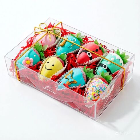 20 قطعة 8 × 5 × 2 بوصة صناديق الفراولة المغطاة بالشوكولاتة الشفافة مع نافذة، صناديق المخابز، صناديق الكوكيز، صناديق الكيك، صناديق الحلوى، صناديق الدونات in Kuwait