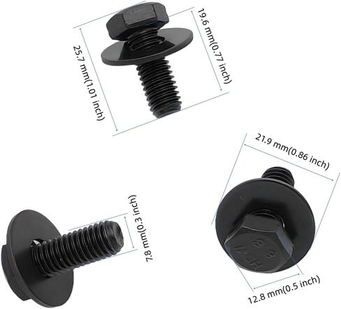 Replacement 12.8mm Top Front Skid Plate Bolts and Skid Plate Gasket Fits to-yo-ta 4Runner Tacoma FJ Cruiser Sequoia Land Cruiser Tundra Skid Plate Bolts (8Sets) in Kuwait