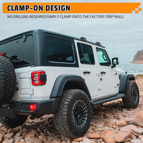 دعامات تثبيت رف السقف لموديلات Wrangler JL/JK وGladiator JT وCherokee XJ من 1984-2024 (4 عبوات) in Kuwait