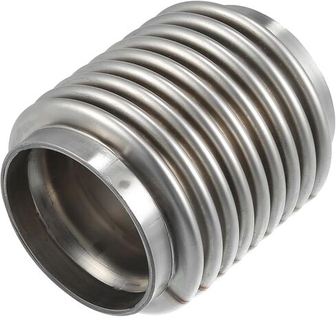 Car Exhaust Flexible Pipe, 63.5x100mm 2.5"x3.94" Exhaust Flex Connector Pipes Bellows Universal for Car Durable Stainless Steel Silver Tone Replacement Car Parts in Saudi Arabia