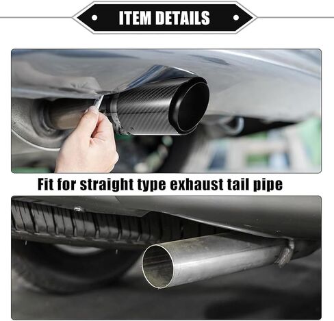 Car Exhaust Tip for Fiat 124 Spider 2016 2017 2018 2019 2020 2021, Car Exhaust Pipe Stainless Steel Exhaust Tail Pipe Tail Throat Tail Pipe Car Accessories,Glossy/Red 63-89mm in Saudi Arabia