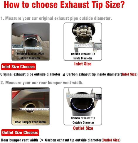 Car Exhaust Tip for Fiat 124 Spider 2016 2017 2018 2019 2020 2021, Car Exhaust Pipe Stainless Steel Exhaust Tail Pipe Tail Throat Tail Pipe Car Accessories,Glossy/Red 63-89mm in Saudi Arabia