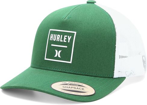 Hurley Mens Snap Back Hats - Fairway Trucker Mesh Baseball Cap Hats for Men, Size One Size, Dark Green in Saudi Arabia