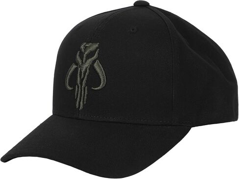 Star Wars: Episode IV A New Hope Boba Fett Mandalorian Logo Washed Cotton Twill Dad Cap Black in Saudi Arabia