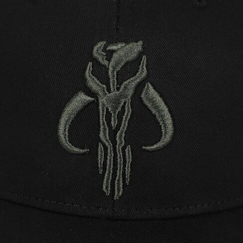 Star Wars: Episode IV A New Hope Boba Fett Mandalorian Logo Washed Cotton Twill Dad Cap Black in Saudi Arabia