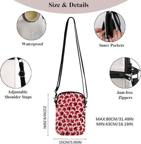 PWHAOO Cartoon Inspired Gift Cardinal Design Crossbody Bag Cartoon Fandom Travel Bag Cosplay Merch in Saudi Arabia