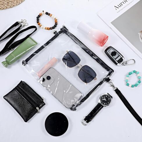 Clear Purses for Women with Adjustable Strap, Clear Bag Stadium Approved Stadium Approved Crossbody Zipper Handbag Crossbody Bag Stadiums Approveds for Sports, Transparent Stadiums Bags for Concert in Saudi Arabia