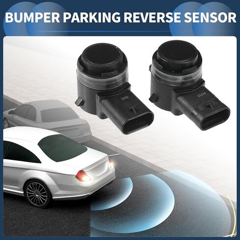 Bumper Parking Reverse Sensor, Rear Parking Assist Sensor No.5Q0919275B/A0009055504 for A3 8V BJ 2013-2018 Black, 2 Pcs in Saudi Arabia