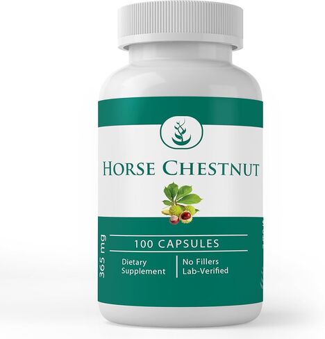 PURE ORIGINAL INGREDIENTS Horse Chestnut (100 Capsules) Always Pure, No Additives Or Fillers, Lab Verified in Saudi Arabia