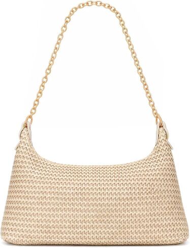 حقائب الشاطئ للنساء الصيف القش محفظة بوهو المنسوجة حقيبة الكتف الكروشيه محفظة عطلة حمل حقيبة يد in Kuwait