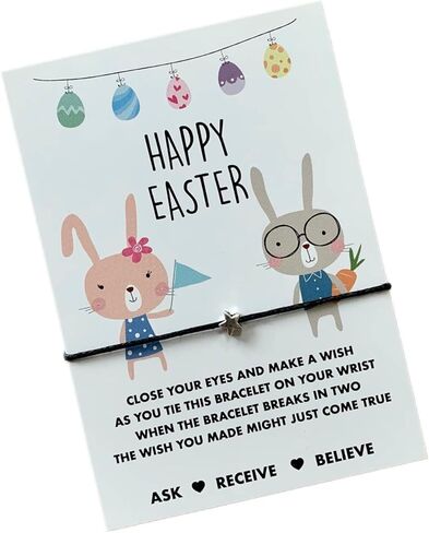 Easter wish bracelet | Sprint gift | Star wish string Present | Bunny gift in Saudi Arabia