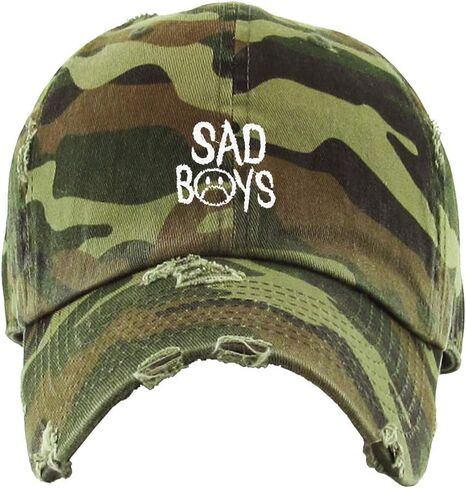 Sad Boys Vintage Baseball Cap Embroidered Cotton Adjustable Distressed Dad Hat in Saudi Arabia