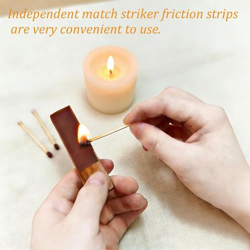 Concrete Match Holder, Decorative Matchbox for Fireplace, Candles, Parlor, Cute Jar for Home Decor Gift, with 2 Match Striker frictions and 10 spare Match es Papers, Matches Not Included in Saudi Arabia