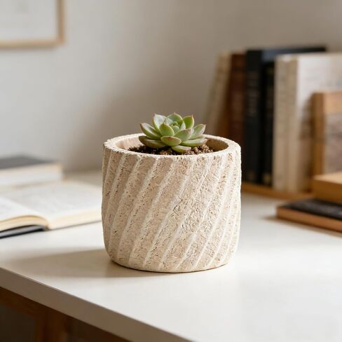 Concrete Match Holder, Decorative Matchbox for Fireplace, Candles, Parlor, Cute Jar for Home Decor Gift, with 2 Match Striker frictions and 10 spare Match es Papers, Matches Not Included in Saudi Arabia