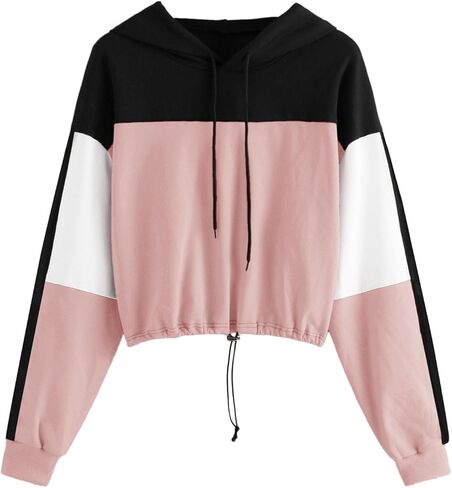 سويت شيرت سويت شيرت بقلنسوة بأكمام طويلة للسيدات من SweatyRocks وبلوزات مطبوعة بصبغة وربطة عنق ملونة in Kuwait