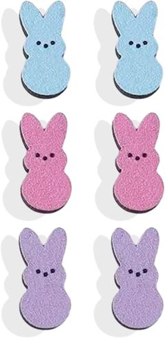 Easter Basket Essentials Stuffers Easter Bunny Dangle Earrings Spring Rabbit Egg Stud Earrings Jewelry Dresses Outfit Accessories Gifts in Saudi Arabia