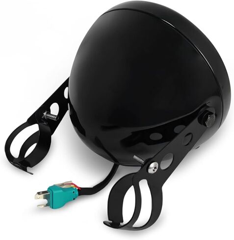 Two-pack: 1 * 5.75" Motorcycle Headlight Shell & a pair of 35-43mm Headlight Bracket in Kuwait