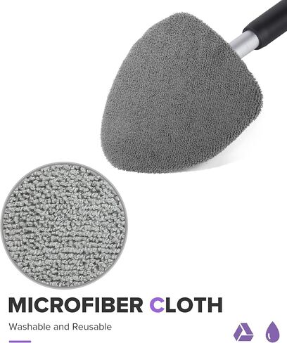 Car Cleaning Kit,Windshield Cleaner Tool,Car Accessories Auto Cleaning Supplies Tools,Windshield Wiper Cleaner with Extendable Long-Reach Handle,Auto Glass Cleaning,Suitable for Most Cars in Kuwait