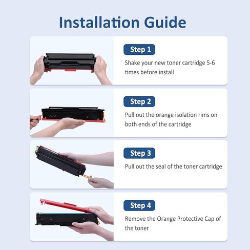 414A Toner Cartridges 4 Pack MFP M479fdw (with Chip)| Replacement for 414A 414X Works for Color Pro M479fdn M454dw M454dn M479 M454 Printer Ink W2020A W2020X| Black Cyan Yellow Magenta in Kuwait