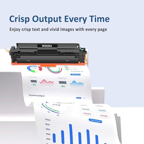 414A Toner Cartridges 4 Pack MFP M479fdw (with Chip)| Replacement for 414A 414X Works for Color Pro M479fdn M454dw M454dn M479 M454 Printer Ink W2020A W2020X| Black Cyan Yellow Magenta in Kuwait