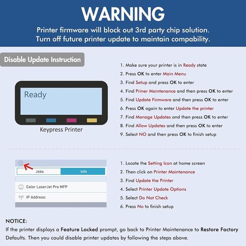 414A Toner Cartridges 4 Pack MFP M479fdw (with Chip)| Replacement for 414A 414X Works for Color Pro M479fdn M454dw M454dn M479 M454 Printer Ink W2020A W2020X| Black Cyan Yellow Magenta in Kuwait