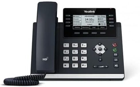 Yealink SIP-T43U IP Phone [5 Pack] 12 VoIP Accounts. 3.7-Inch Graphical Display. Dual USB 2.0, Dual-Port Gigabit Ethernet, 802.3af PoE, Power Adapter Not Included (SIP-T43U) (Renewed) in Saudi Arabia