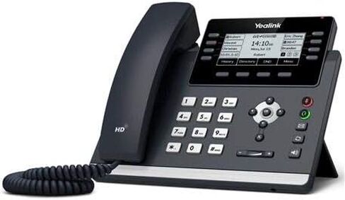 Yealink SIP-T43U IP Phone [5 Pack] 12 VoIP Accounts. 3.7-Inch Graphical Display. Dual USB 2.0, Dual-Port Gigabit Ethernet, 802.3af PoE, Power Adapter Not Included (SIP-T43U) (Renewed) in Saudi Arabia