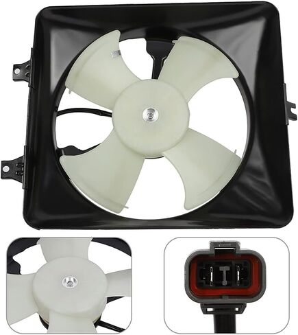 SCITOO 610690 A/C Condenser Engine Cooling Fan Assembly Replacement Fit for 2003-2007 for Honda for Accord 3.0L in Saudi Arabia