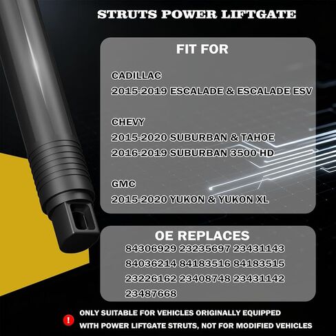Rear Power Lift Support Shock Struts, Compatible with 2015-2020 Chevy, GMC and Cadillac - Tahoe, Suburban, Yukon(XL), Escalade Suburban, Trunk Tailgate Liftgate Actuator 84306929 84183515 in Saudi Arabia