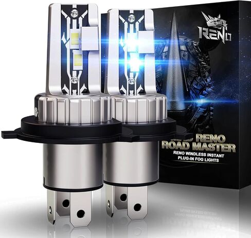 RENO 9005 HB3 Fog Light Bulbs, 9005 Bulbs Powersports ATV UTV, HB3 Fanless Fog Lights, Mini Size Plug and Play, Pack of 2 ATV UTV in Kuwait