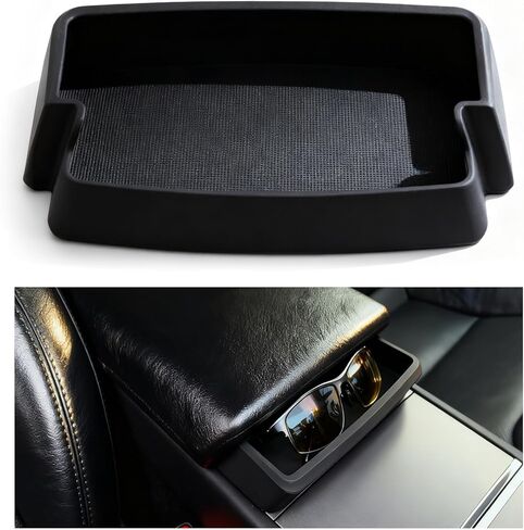 Center Console Storage Organizer for Tesla Model 3 Highland Model Y Juniper Sunglasses Holder Phone Key Armrest Storage Box Car Interior Upgrade Accessories White in Saudi Arabia