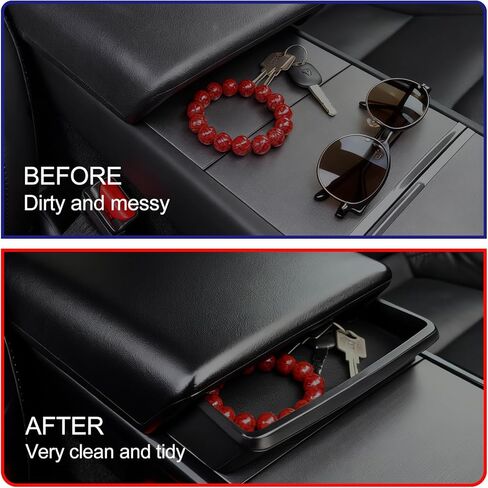 Center Console Storage Organizer for Tesla Model 3 Highland Model Y Juniper Sunglasses Holder Phone Key Armrest Storage Box Car Interior Upgrade Accessories White in Saudi Arabia