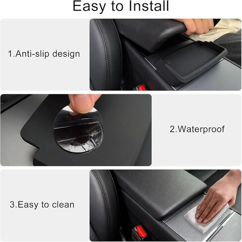 Center Console Storage Organizer for Tesla Model 3 Highland Model Y Juniper Sunglasses Holder Phone Key Armrest Storage Box Car Interior Upgrade Accessories White in Saudi Arabia
