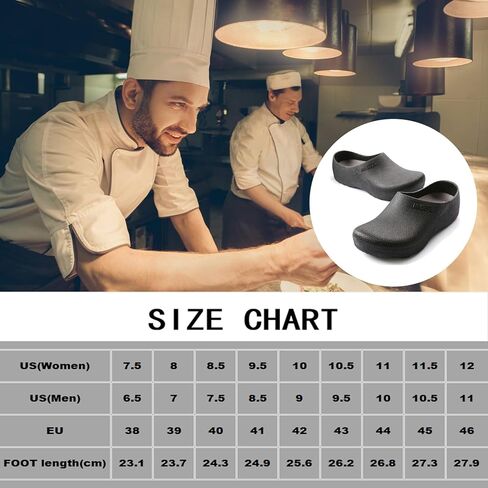 FLIOZY Chef Clogs – Professional PVC Slip-Resistant Waterproof Work Shoes for Men & Women, Kitchen & Food Service in Saudi Arabia