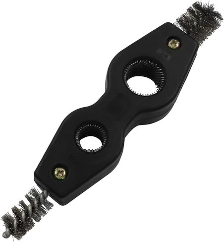 Hordion 4-in-1 Copper Pipe Cleaner, 1/2" & 3/4" Deburring Brush Inner & Outer Thread Cleaner Tool Copper Cleaning Brush for Brazing Plumbing Soldering (Black, Red) in Saudi Arabia