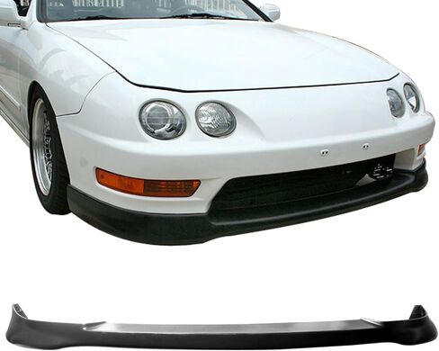 Front Bumper Lip Compatible with 1998-2001 Acura Integra, T-R Style PU Black Front Lip Spoiler Splitter Air Dam Chin Diffuser Add On by IKON MOTORSPORTS, 1999 2000 in Saudi Arabia