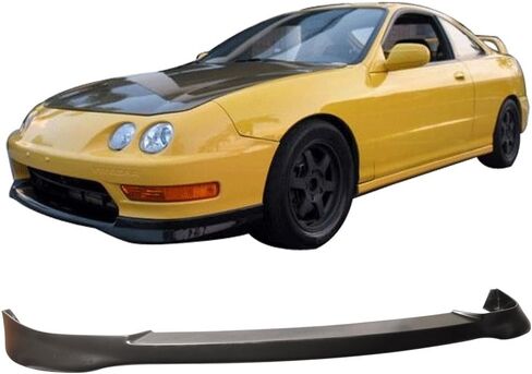 Front Bumper Lip Compatible with 1998-2001 Acura Integra, T-R Style PU Black Front Lip Spoiler Splitter Air Dam Chin Diffuser Add On by IKON MOTORSPORTS, 1999 2000 in Saudi Arabia