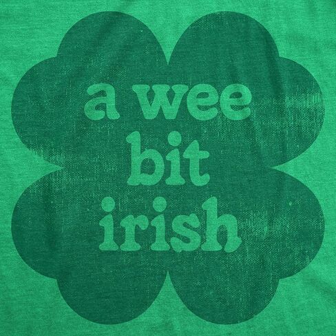 Womens Funny T Shirts A Wee Bit Irish Sarcastic St Patricks Day Graphic Novelty Tee for Ladies in Saudi Arabia