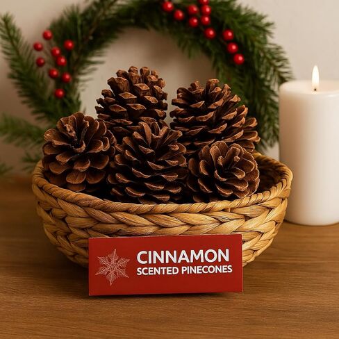 Cinnamon Scented Pinecones Natural Holiday Home Fragrance Décor Decorative Fall Seasonal Christmas Decoration Wreaths Craft Projects in Saudi Arabia