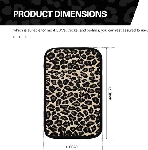 Car Center Console Armrest Cover, Skin-Friendly Breathable Linen Fiber Center Console Armrest Pad, Widely Leopard Print Cushion Accessories, Universal for Most Vehicles (Brown) in Saudi Arabia