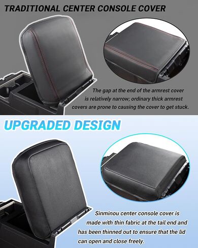 Center Console Armrest Cover Compatible with 2025-2026 Toyota 4Runner/2024-2026 Toyota Tacoma Accessories, PU Leather Middle Console Cover Protector Pad (Black) in Saudi Arabia