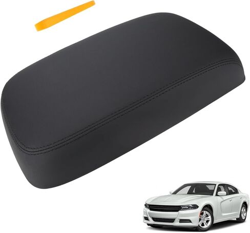 Center Console Lid Cover Armrest Compatible with Dodge Charger Chrysler 300 2011-2021 Black Replaces 1VT06DX9AH 1VT06DX9AG 1VT06DX9AF 1VT06DX9AE in Kuwait