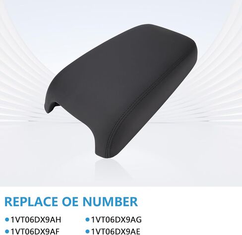 Center Console Lid Cover Armrest Compatible with Dodge Charger Chrysler 300 2011-2021 Black Replaces 1VT06DX9AH 1VT06DX9AG 1VT06DX9AF 1VT06DX9AE in Kuwait
