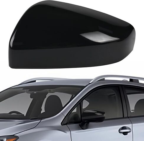 Passenger Right Side Mirror Cover Compatible with Subaru Impreza 2017 2018 2019 2020 2021 2022 2023 Without Turn Signals, Clip-on Rearview Door Mirror Cap Housing, Glossy Black in Kuwait