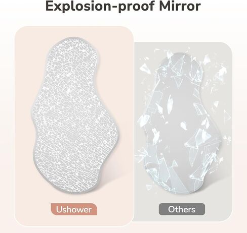 USHOWER Irregular Wall Mirror 20"x36", Frameless Wavy Mirror with Beveled & Polished Edge, Wall Mirrors Decorative for Bathroom, Bedroom, Living Room, Entryway, Cloakroom Renovation in Saudi Arabia