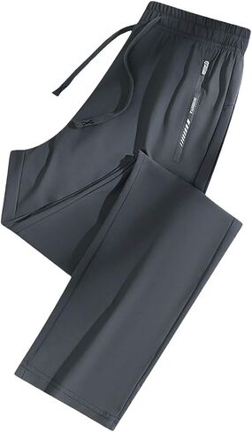 سراويل حرير الجليد للنساء، سراويل كاجوال مريحة سريعة الجفاف أكثر من 50 بنطلون نشط قابل للتنفس in Kuwait