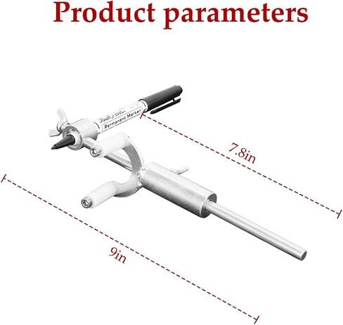 HZEL Car Wheel Eyebrow Parallel Scriber, 0-20CM Metal Adjustable Vehicle Wheel Arch Body Line Marking Tool Set, Portable Automotive Dent Repair Accessories, Universal for SUV RV Truck in Kuwait